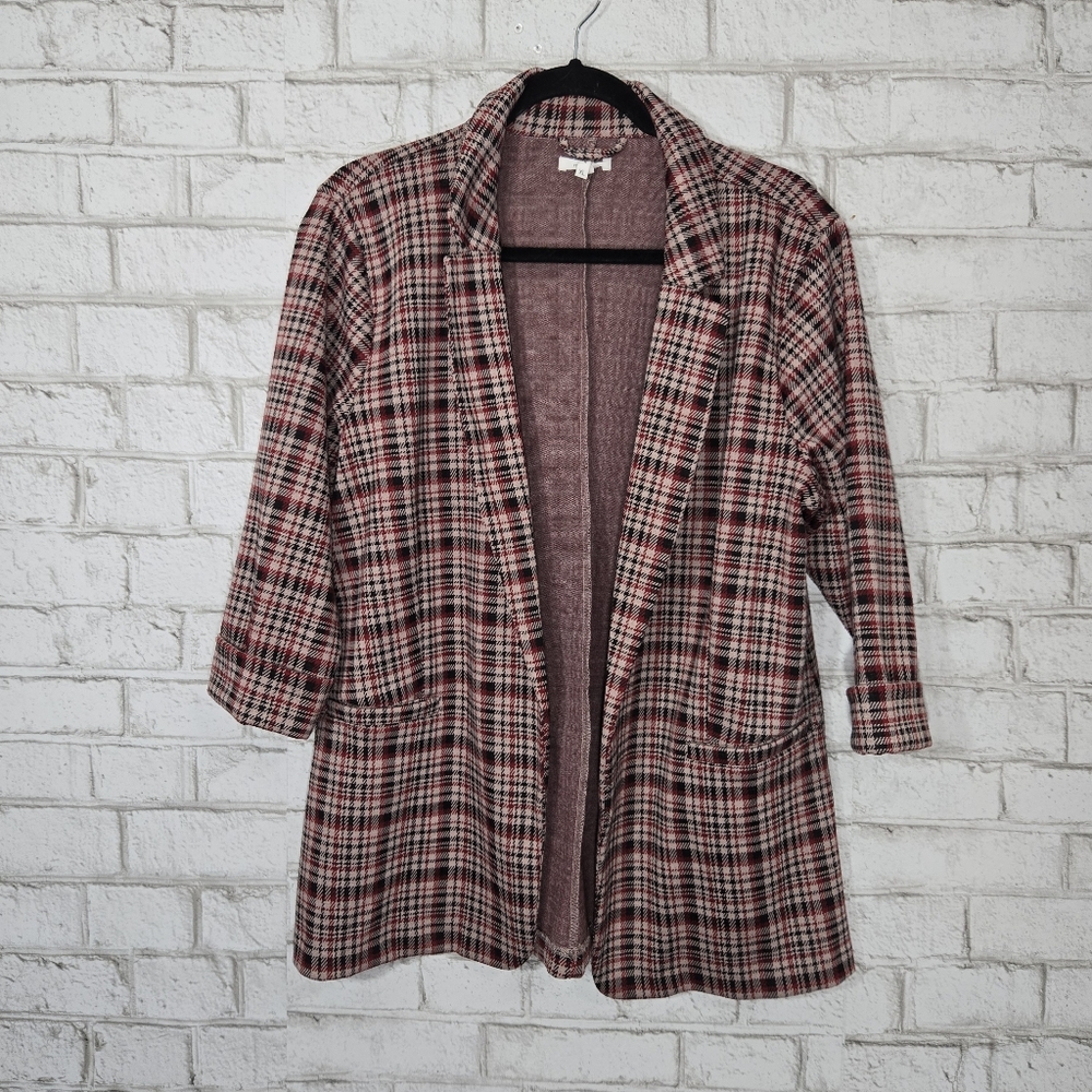 Maurices plaid print blazer XL